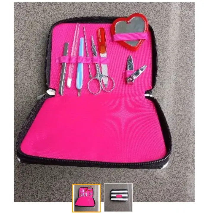Pedicure & Manicure Set Nail Clippers Grooming Kit With Purse