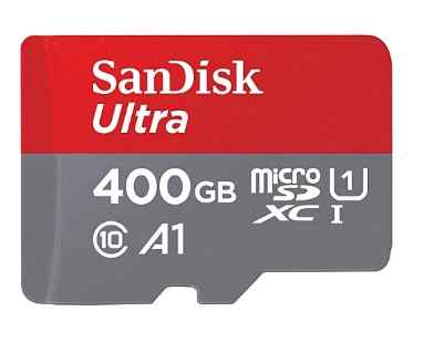 SanDisk 400GB 100mb/s Ultra A1 Micro SD Cards With SD Adapter