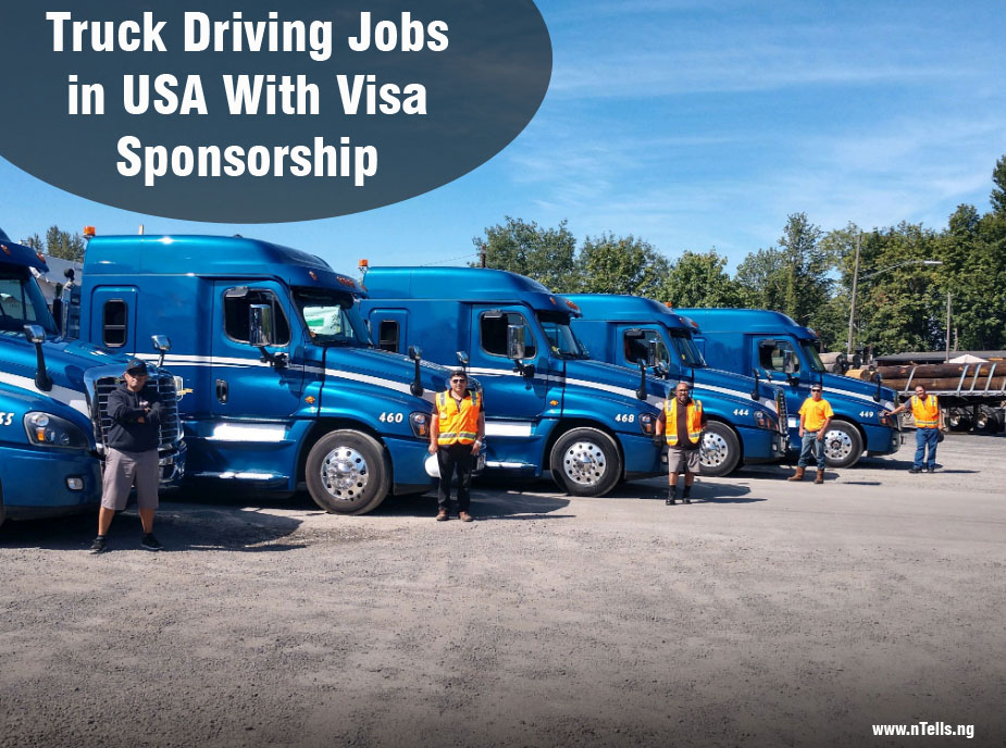 Truck driving job in USA with visa sponsorship